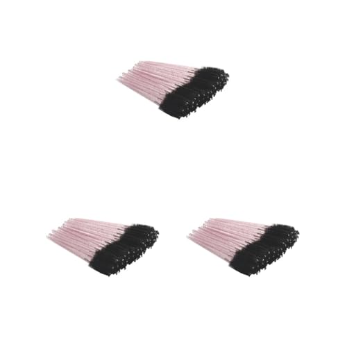 3 Set 50 Stück Wimpernbürste Exquisite Frauen Zubehör Valentinstag Süße Augenbrauen Pinzette Falsche Augenbrauen Pinsel Hellrosa/Schwarz von Feriuzymix