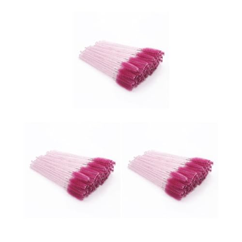 3 Set 50 Stück Wimpernbürste Frauen Zubehör Make-up Werkzeuge Zauberstäbe Augenbrauen Pinzette Entfernungswerkzeug Falsche Brauenpinsel Hellrosa/Pfirsich von Feriuzymix