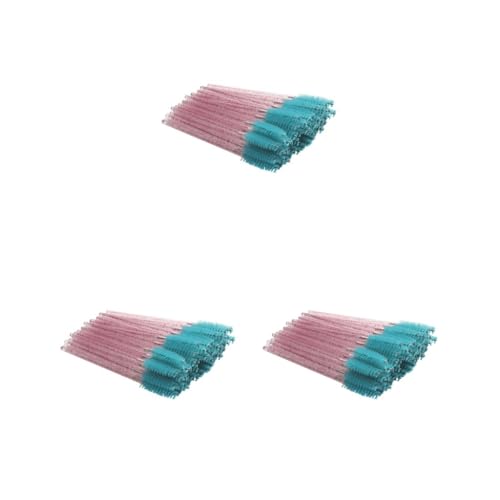 3 Set 50 Stück Wimpernbürste Valentinstag Süße Augenbrauen-Pinzette Entfernungswerkzeug Entferner Wimpern Clip Brauenpinsel Roserot/Dunkelgrün von Feriuzymix