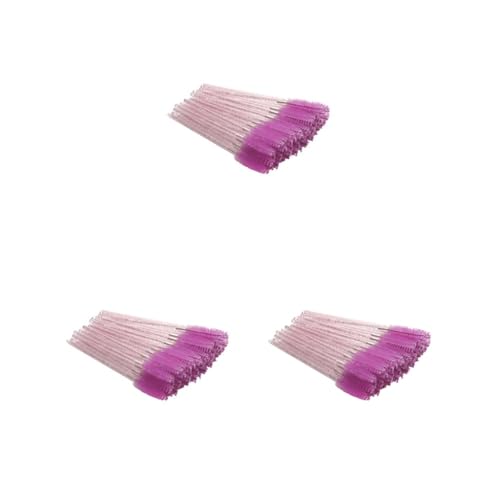 3 Set 50 Stück Wimpernbürste Valentinstag Süße Augenbrauenpinzette Entfernungswerkzeug Falsche Entferner Wimpern Clip Brauenpinsel Lila-Rot von Feriuzymix