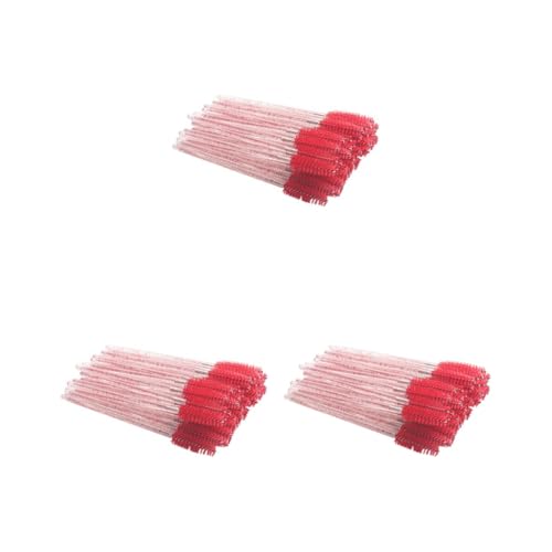 3 Set 50 Stück Wimpernpinsel Frauen Zubehör Valentinstag Süße Borsten Applikator Augenbrauen Pinzette Falsche Augenbrauenpinsel Rosa Stab Rot von Feriuzymix