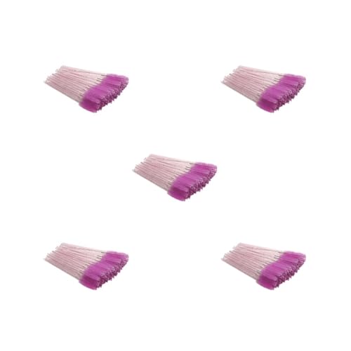 5 Set 50 Stück Wimpernbürste Valentinstag Süße Augenbrauenpinzette Entfernungswerkzeug Falsche Entferner Wimpern Clip Brauenpinsel Lila-Rot von Feriuzymix