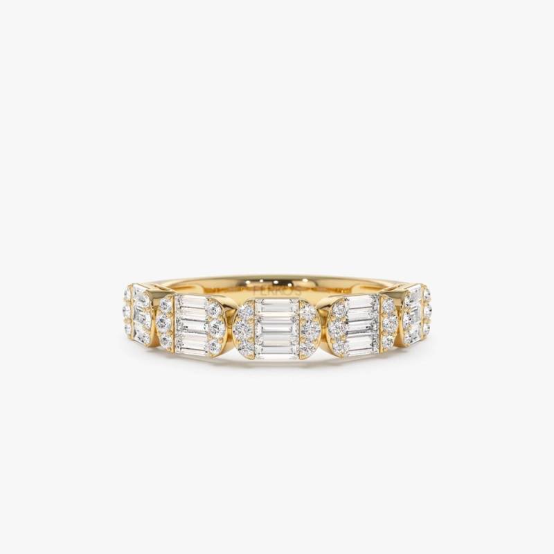 Baguette Diamant Jubiläumsring Für Frauen in 585Er Gold/Ehering Verlobungsring Stapelring Von Ferkos Fine Jewelry von FerkosFineJewelry