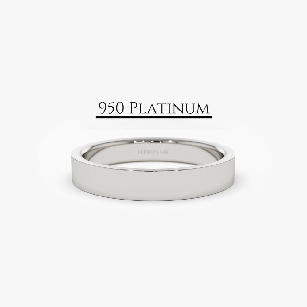 Platin Ring/3mm Ehering Flacher Platinring Männer Und Frauen Von Ferko's Fine Jewelry von FerkosFineJewelry