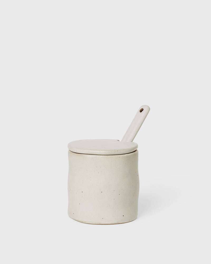 Ferm LIVING Flow Jar with spoon men Kitchen- & Tableware white in Größe:ONE SIZE von Ferm LIVING