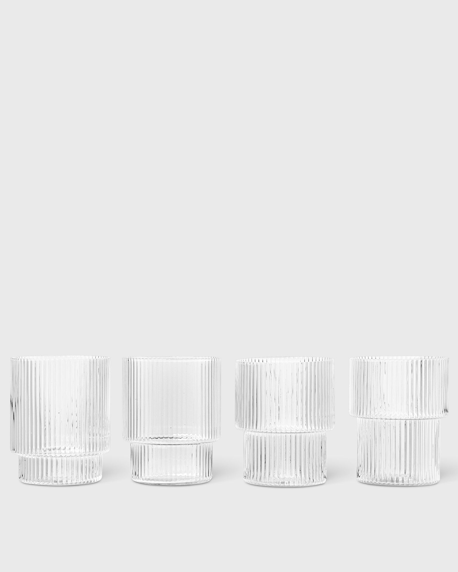 Ferm LIVING Ripple Glasses - Set of 4 men Kitchen- & Tableware in Größe:ONE SIZE Ferm LIVING Ripple Glasses - Set of 4 men Kitchen- & Tableware in Größe:ONE SIZE von Ferm LIVING