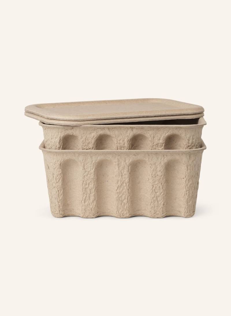 Ferm Living 2er-Set Aufbewahrungsboxen Pulp Small braun Ferm Living 2er-Set Aufbewahrungsboxen Pulp Small braun von Ferm LIVING