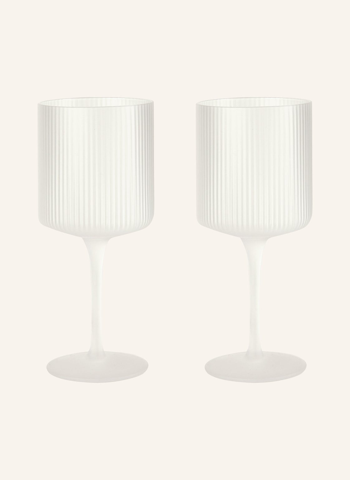 Ferm Living 2er-Set Weingläser Ripple weiss von Ferm LIVING