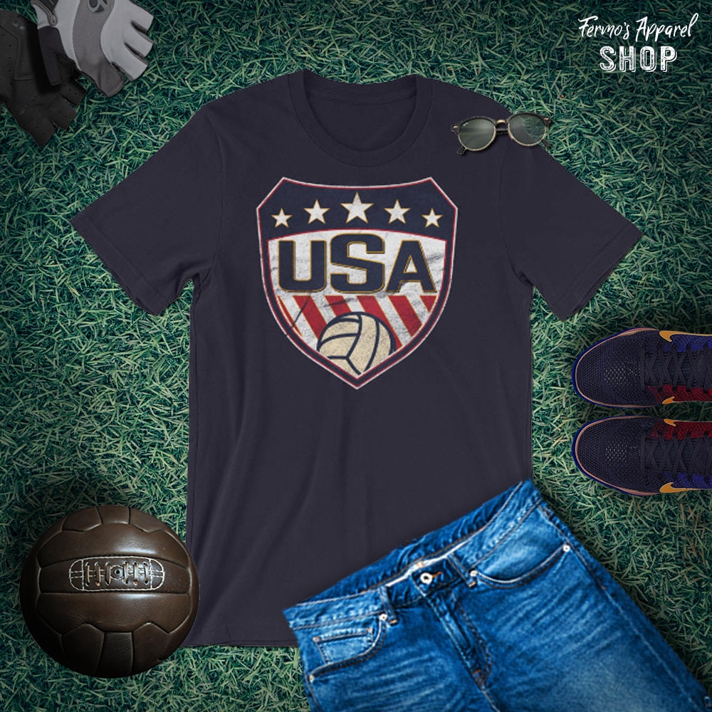 Beachvolleyball Usa National Team Logo T-Shirt. Liebevolles Fotoalbum Für Beachvolleyballer Oder Beachvolleyballer. Support Volley T-Shirt von FermosApparelShop