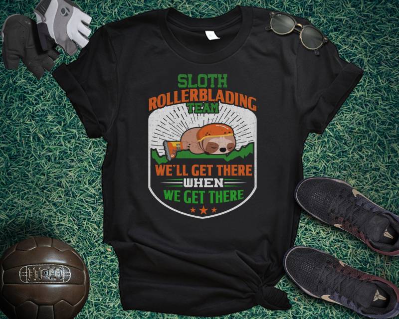 Faultier Rollerblading Team T-Shirt Lustiges Geschenk von FermosApparelShop