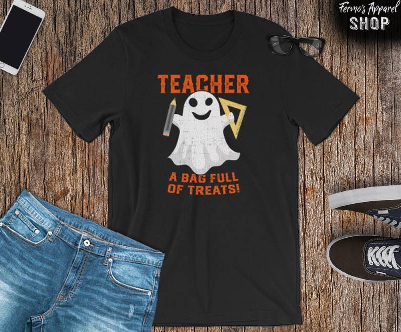 Lustiges Halloween Lehrer Geist Kostüm T-Shirt von FermosApparelShop