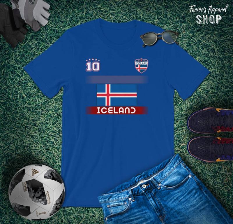 Island Fussball Trikot Nationalflagge T-Shirt von FermosApparelShop