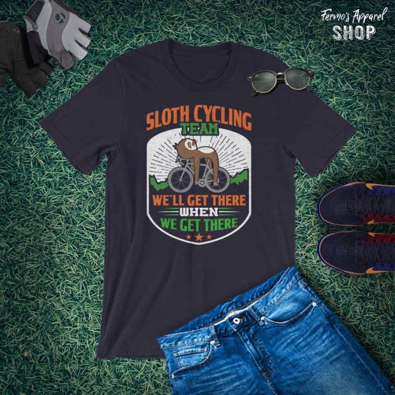 Faultier Radsport Team T-Shirt Lustiges Biker Geschenk von FermosApparelShop