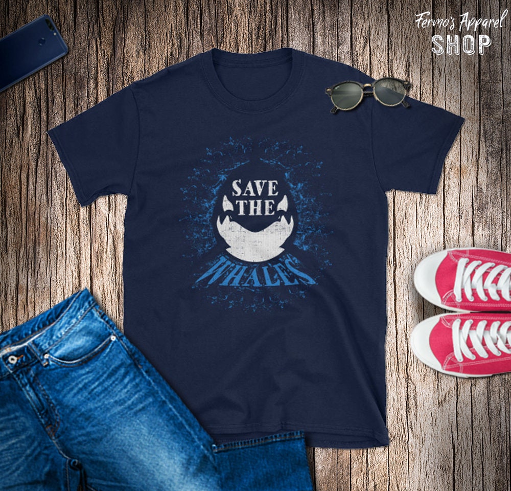 Speichern Sie Die Wale Unisex Shirt | Erhaltung-T-Shirt Schützen Den Ozean Aktivist Kleidung Die Tanks Leer Geschenkideen von FermosApparelShop