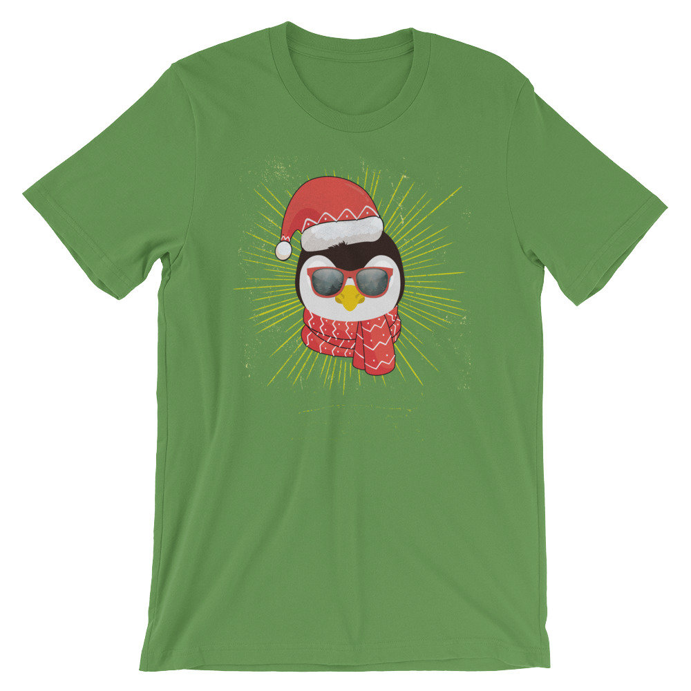 Weihnachten-Pinguin-Shirt, Niedlichen Pinguin in Einem Weihnachts-Kostüm, Mit Weihnachtsmütze Roten Schal, Tier-Liebhaber Tees Zoo Keepers von FermosApparelShop