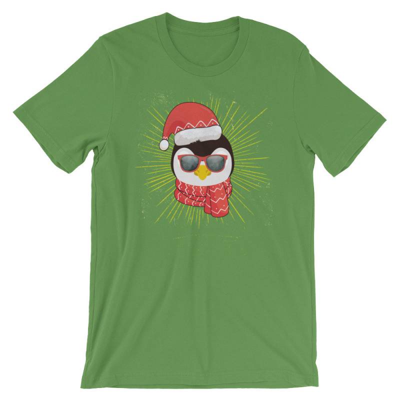 Weihnachten-Pinguin-Shirt, Niedlichen Pinguin in Einem Weihnachts-Kostüm, Mit Weihnachtsmütze Roten Schal, Tier-Liebhaber Tees Zoo Keepers von FermosApparelShop