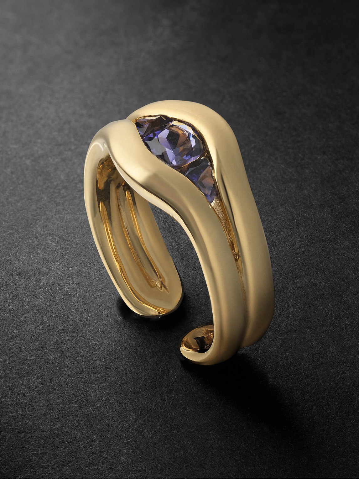 Fernando Jorge - Trillion 18-Karat Gold Iolite Ring - Men - Gold - 60 von Fernando Jorge