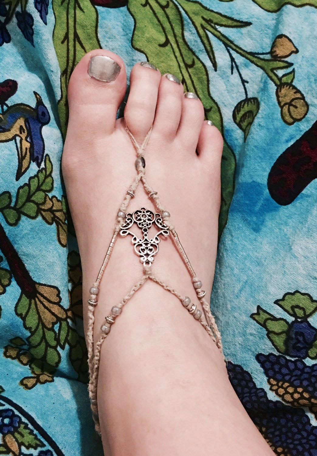 Silberhochzeit Barfuß Sandalen Silberhochzeit Barfuß Sandalen von FernwehForest