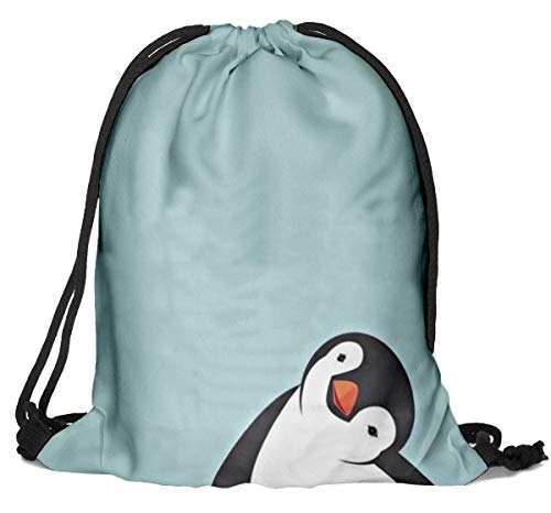 Beutel Fullprint Tasche Gymsac Turnbeutel Jutebeutel Print Bag Fitness Pinguin [010] von Ferocity