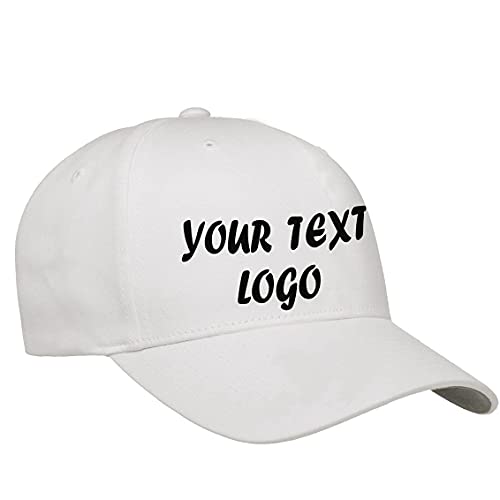 Ferocity, Personalised Baseball Cap, Custom Text & Graphic, Unisex, for Adults & Kids, Adjustable, 100% Cotton, White von Ferocity