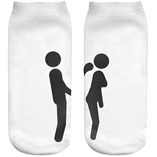 Ferocity Lustige Socken Sneaker Halbsocken Strümpfe Sportsocken Füßlinge mit Motiv 3D Sex [001] von Ferocity