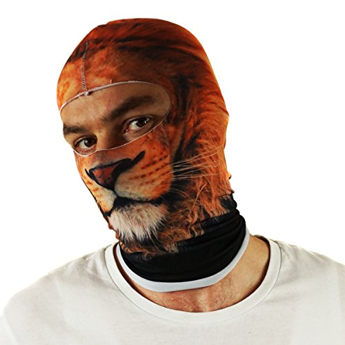 Ferocity Multifunktion Gesichtsmaske Kapuzenmütze Sport Balaclava Skimaske Maske Lion [076] von Ferocity