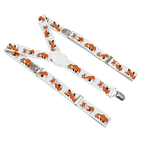 Unisex Kleine Hosenträger für Kinder Mädchen Jungen Kleinkind Baby für 2-8 Jahres alt Muster Füchse mit Kontur [012] von Ferocity