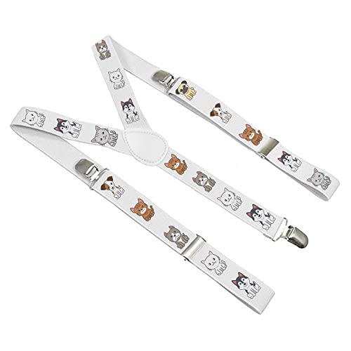 Unisex Kleine Hosenträger für Kinder Mädchen Jungen Kleinkind Baby für 2-8 Jahres alt Muster Hunde und Katzen Cats and Dogs [012] von Ferocity