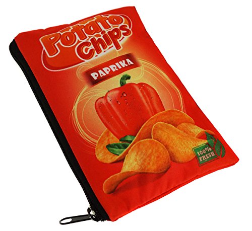 Mäppchen Federtasche Schlamperbox Federmäppchen Schüleretui Karpfen Stiftemappe rot Paprika Chips [008] von Ferocity