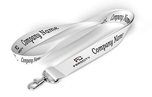 Ferocity Personalisierter Schlüsselband mit Ihrem Wunschtext/Grafik Lanyard mit Ihrem eigenen Schriftzug Schlüsselband mit Druck nach Wunsch [098] von Ferocity