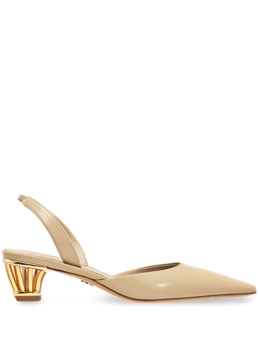 Ferragamo Alyssa Slingback-Pumps mit Cage-Absatz 40mm - Nude von Ferragamo