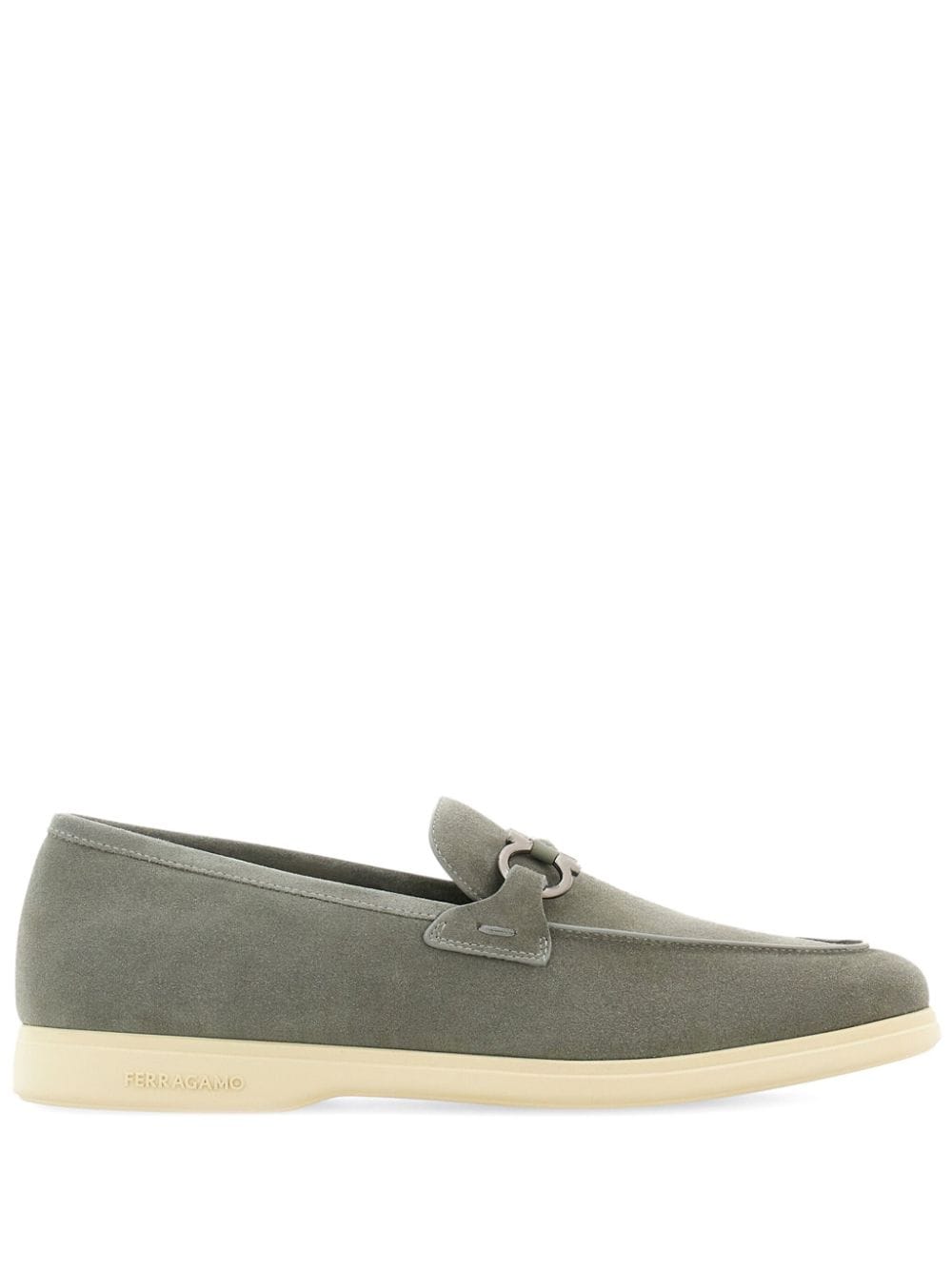 Ferragamo Gancini Loafer aus Wildleder - Grau von Ferragamo