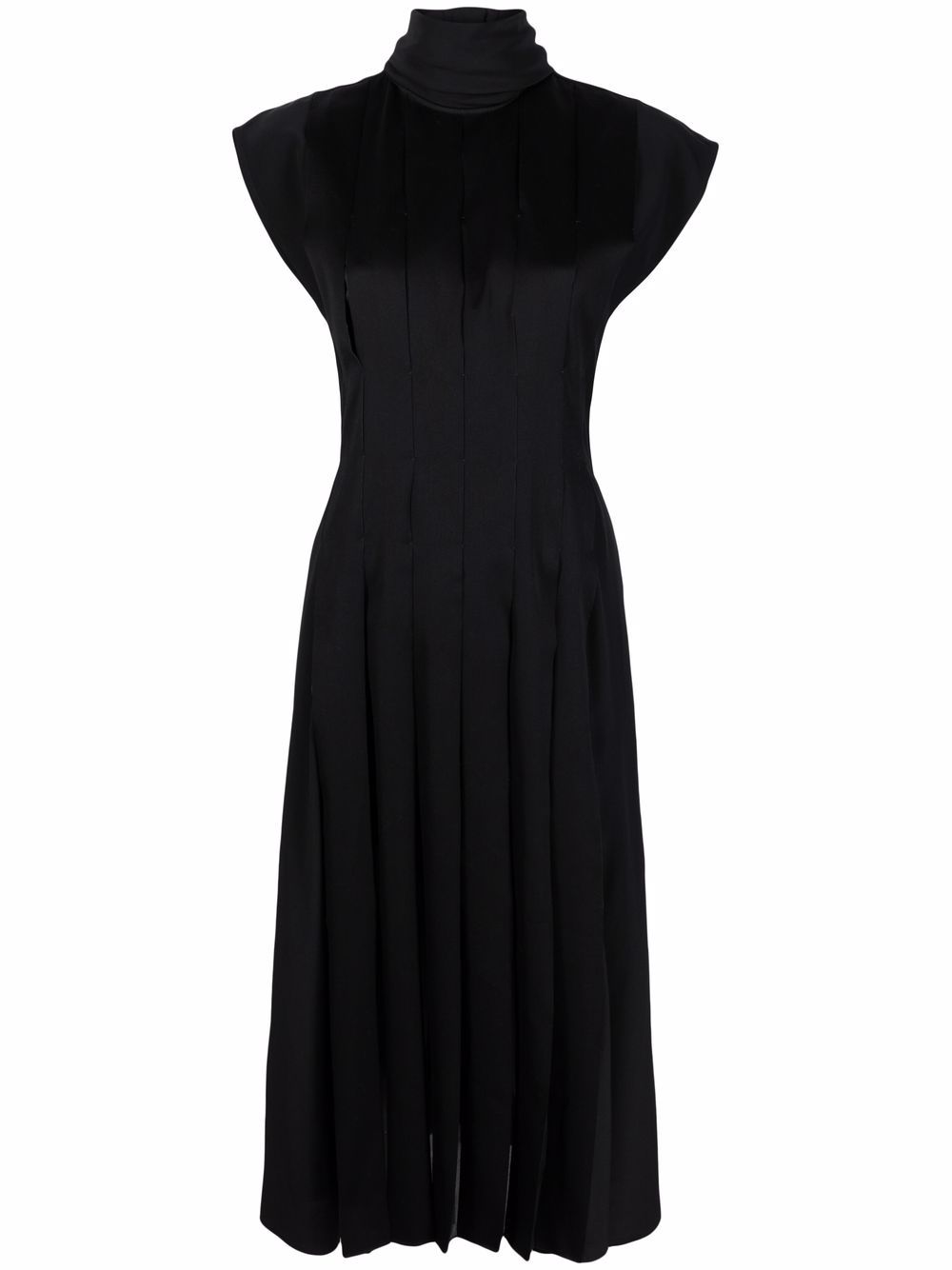 Ferragamo Kleid mit Falten - Schwarz von Ferragamo