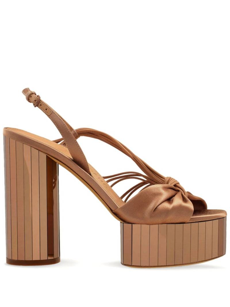 Ferragamo Plateau-Sandalen 125mm - Nude von Ferragamo