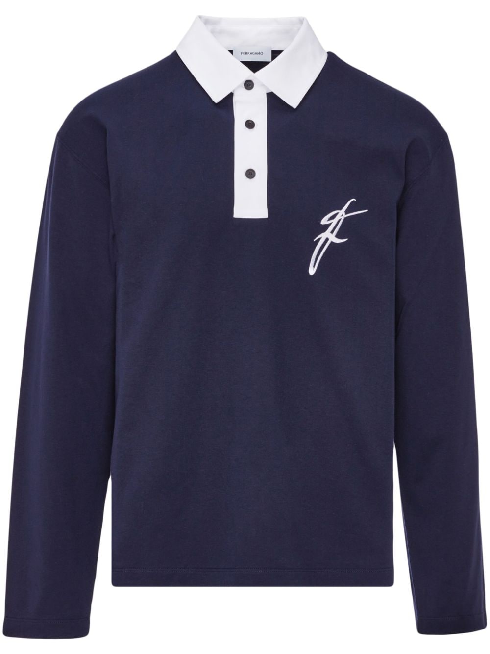 Ferragamo Poloshirt mit Logo-Stickerei - Blau von Ferragamo