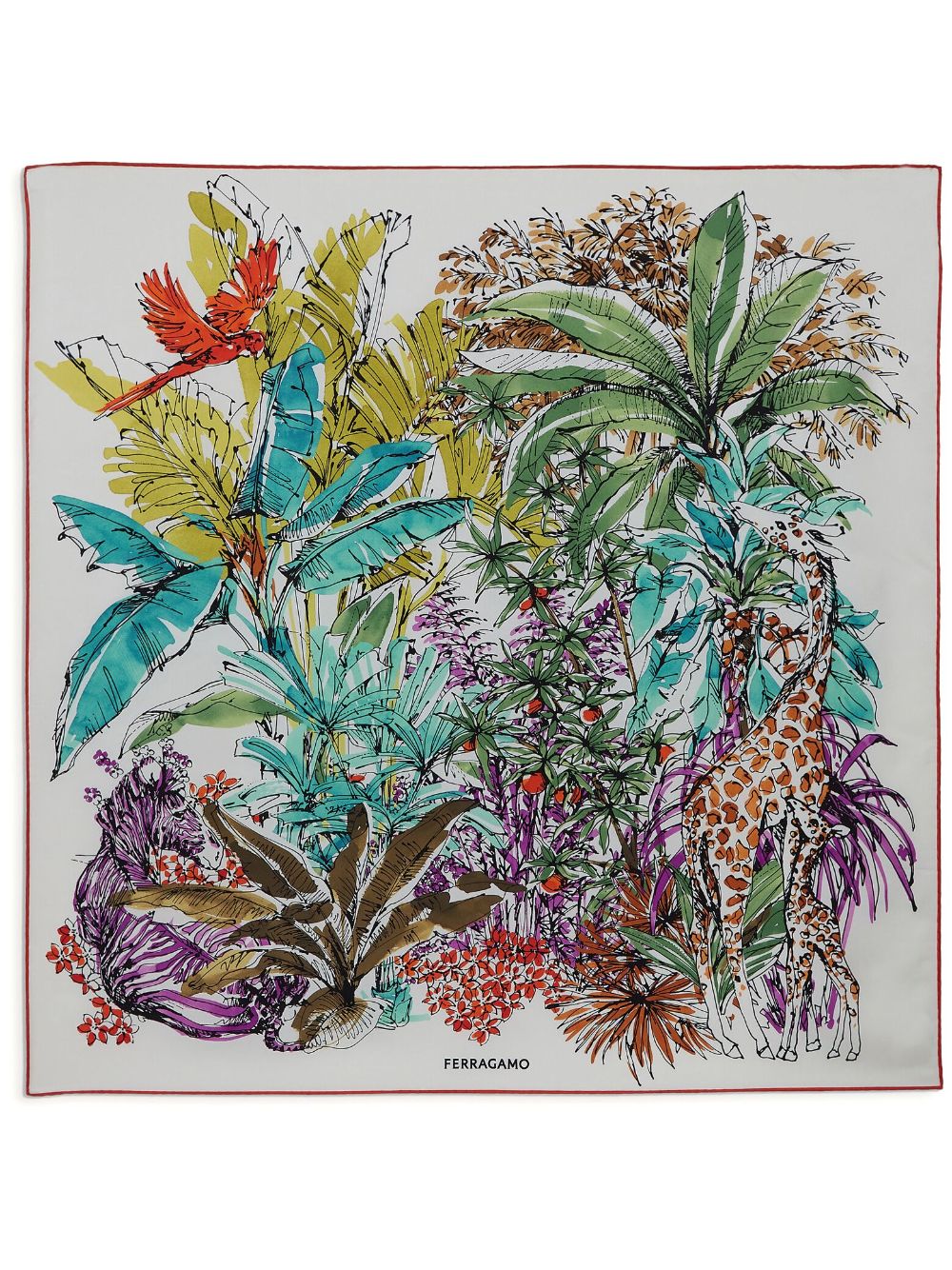 Ferragamo Schal mit Jungle-Print - Mehrfarbig von Ferragamo