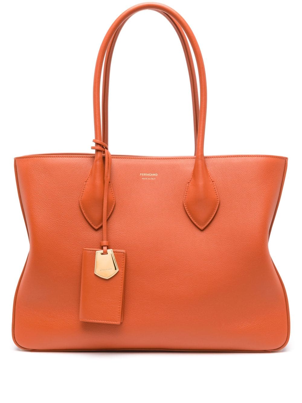 Ferragamo Stella Handtasche mit Logo-Schild - Orange von Ferragamo