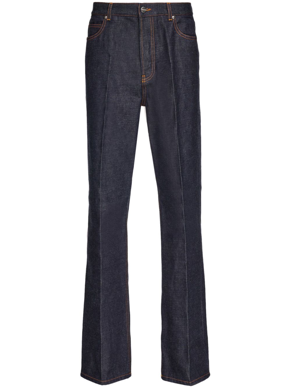 Ferragamo Straight-Leg-Jeans mit Kontrastnähten - Blau von Ferragamo