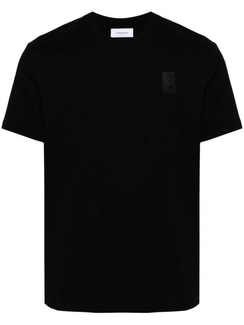 Ferragamo T-Shirt mit Logo-Patch - Schwarz von Ferragamo