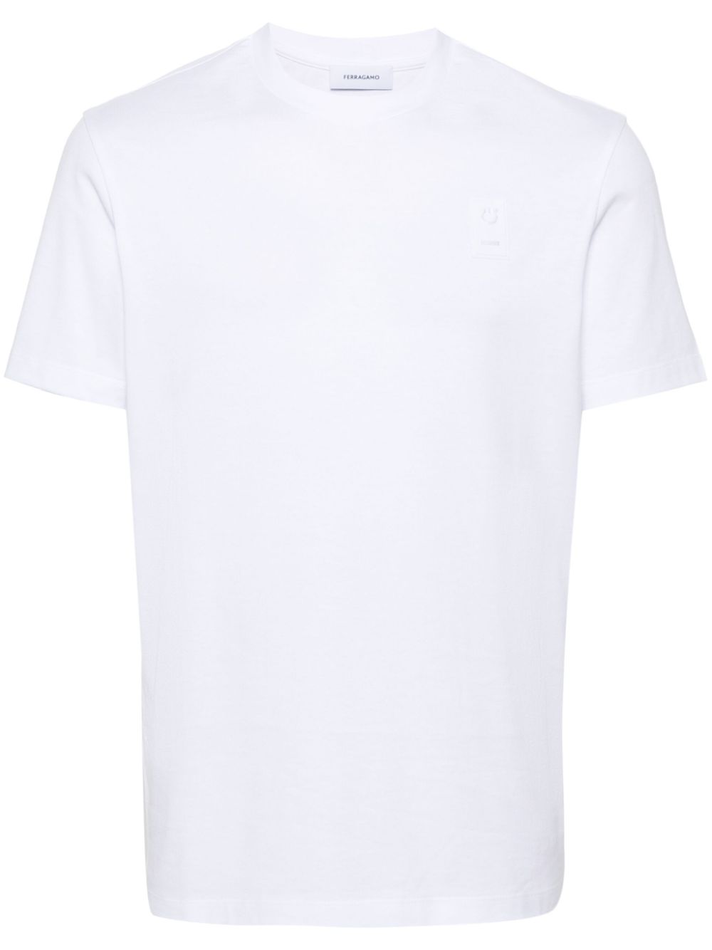 Ferragamo T-Shirt mit Logo-Patch - Weiß von Ferragamo