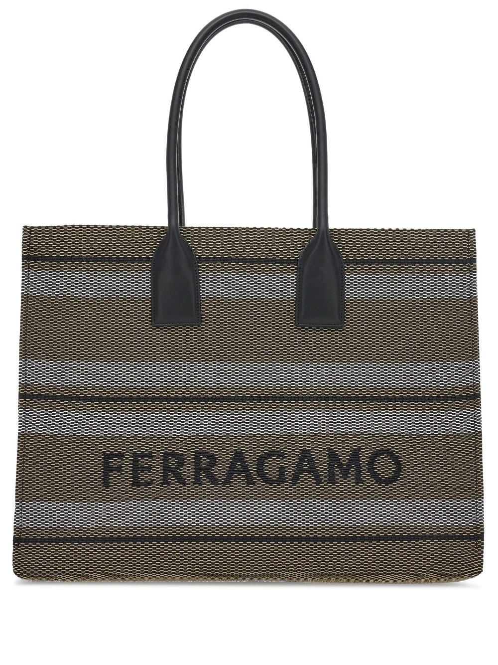 Ferragamo Großer Jacquard-Shopper - Nude von Ferragamo