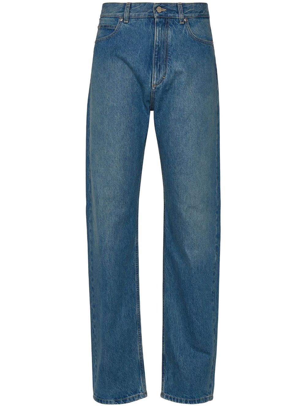 Ferragamo Halbhohe Straight-Leg-Jeans - Blau von Ferragamo