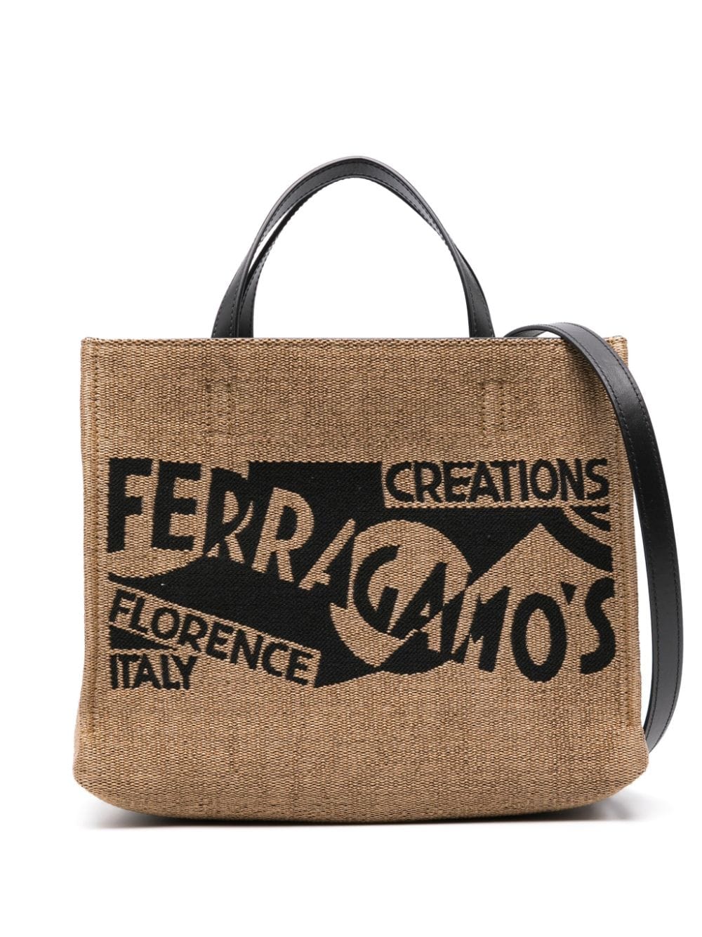 Ferragamo Kleine Shopper mit Logo-Stickerei - Nude von Ferragamo