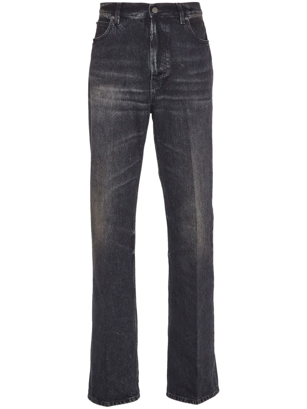 Ferragamo Gerade Jeans mit Stone-Wash-Effekt - Schwarz von Ferragamo