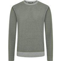 Ferrante Rundhalspullover aus Baumwolle in Washed-Optik mit Rippbündchen in 48 von Ferrante