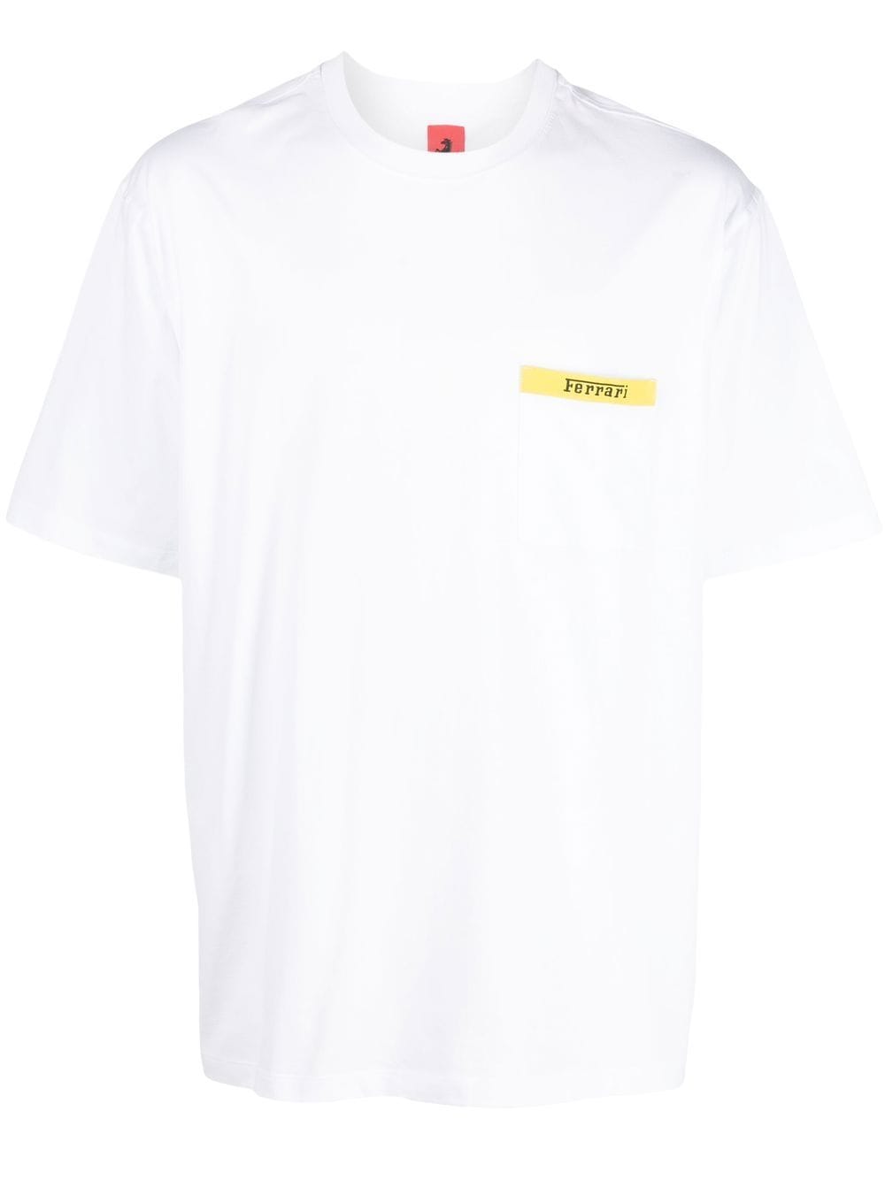 Ferrari T-Shirt mit Logo-Print - Weiß von Ferrari