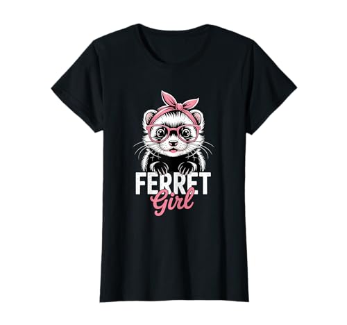Frettchen Mädchen Tier Haustier T-Shirt Frettchen Mädchen Tier Haustier T-Shirt von Ferret Lover Animal