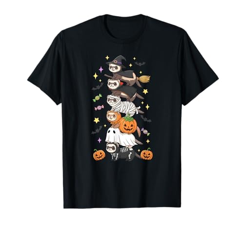 Lustiges Frettchen Hexe Vampir Geist Halloween Kinder Herren Damen T-Shirt Lustiges Frettchen Hexe Vampir Geist Halloween Kinder Herren Damen T-Shirt von Ferret Lovers Halloween Skeleton Mummy Outfits