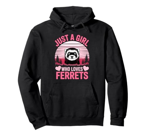Just A Girl Who Loves Frettchen süßes rosa Design Pullover Hoodie Just A Girl Who Loves Frettchen süßes rosa Design Pullover Hoodie von FerretLove