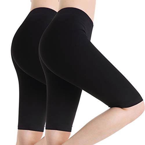 Damen Sport Leggings Knielang Unter Rock Kurz Hosen - Leicht Stretch Yoga Shorts von Ferrieswheel Story